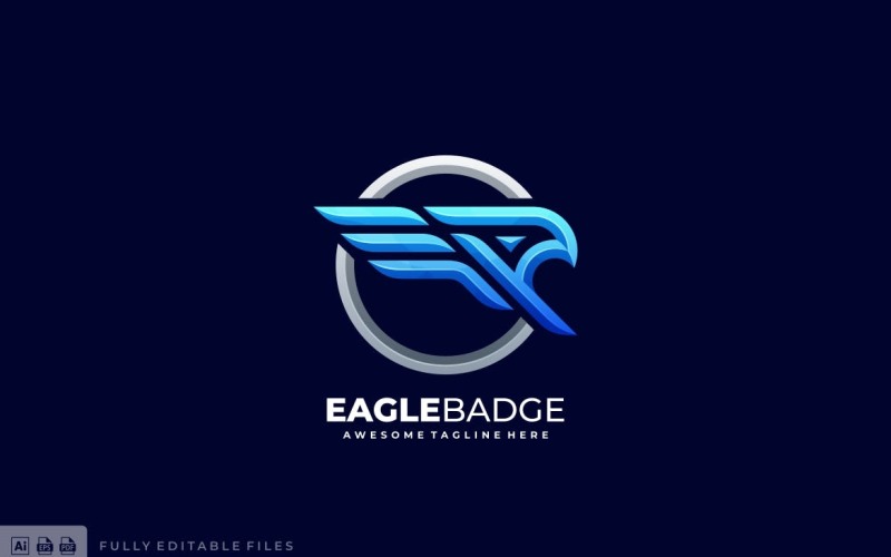 Download Шаблон логотипа "Eagle Badge Bold Logo Template" / Eagle Badge Bold Logo Template - Шаблон логотипа на тему графика eagle,logo,animals,bird