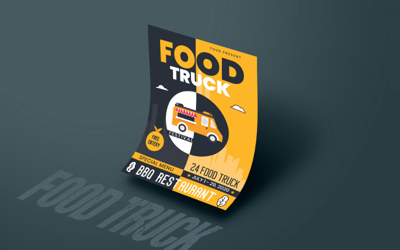 Download Фирменный стиль "Food Truck - Corporate Identity Template" / Food Truck - Corporate Identity Template - Фирменный стиль на тему графика food,truck,flyer,template,promotions,promotion,restaurant,print,templates,creative,modern,poster,business,celebration,blog