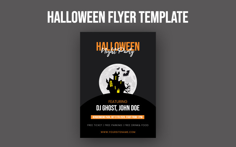Download Фирменный стиль "Halloween Flyer Template - Corporate Identity Template" / Halloween Flyer Template - Corporate Identity Template - Фирменный стиль на тему графика blood,club,costume,costume party,dark,event,flyer,ghost,halloween,halloween flyer,halloween party,haunted,holiday,horror,mask,minimalist flyer,minimalist poster,music,night,nightclub