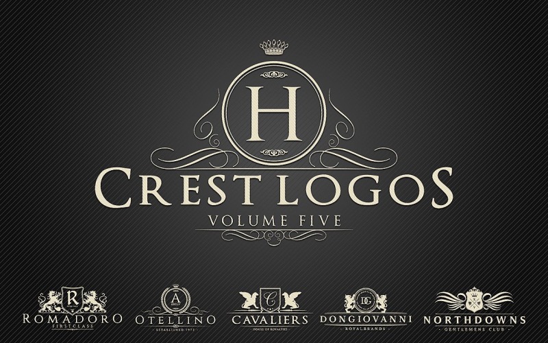 Download Шаблон логотипа "Heraldic Crest Vol.5 Logo Template" / Heraldic Crest Vol.5 Logo Template - Шаблон логотипа на тему графика crest,heraldic,logo,template,coat of arms