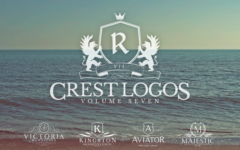 Download Шаблон логотипа "Heraldic Crest Vol.7 Logo Template" / Heraldic Crest Vol.7 Logo Template - Шаблон логотипа на тему графика crest,logo,bundle,heraldic,coat of arms