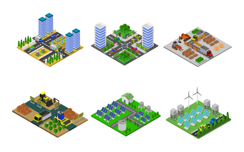 Download Vector "Isometric Buildings Set On Background - Vector Image" / Isometric Buildings Set On Background - Vector Image - Vector на тему графика apartment,illustration,set,factory,architecture,vector,construction,design,street,house,concept,city,object,skyscraper,isometric,element,building,icons,abstract,car