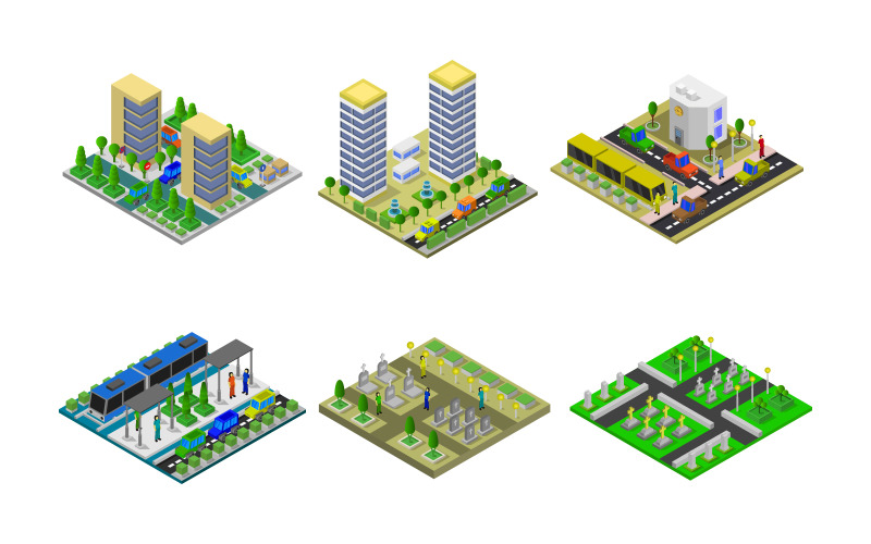Download Vector "Isometric Buildings Set - Vector Image" / Isometric Buildings Set - Vector Image - Vector на тему графика apartment,illustration,set,factory,architecture,vector,construction,design,street,house,concept,city,object,skyscraper,isometric,element,building,icons,abstract,car