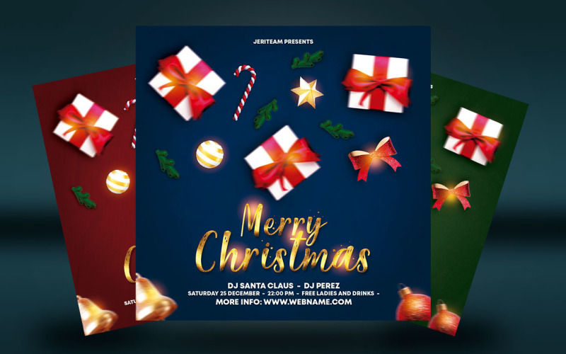 Download Фирменный стиль "Merry Christmas Flyer - Corporate Identity Template" / Merry Christmas Flyer - Corporate Identity Template - Фирменный стиль на тему графика flyer,creative,professional,clean,clear,modern,merry christmas,christmas,red,blue,green