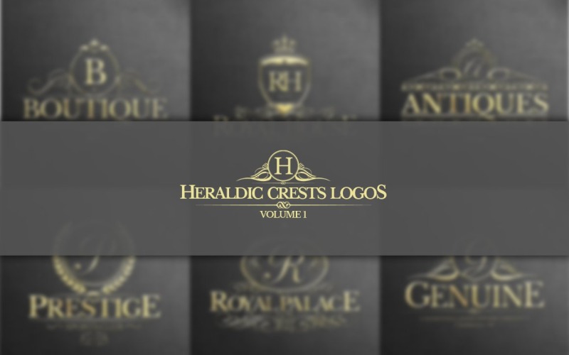 Modèle de logo Heraldic Crest Vol.1