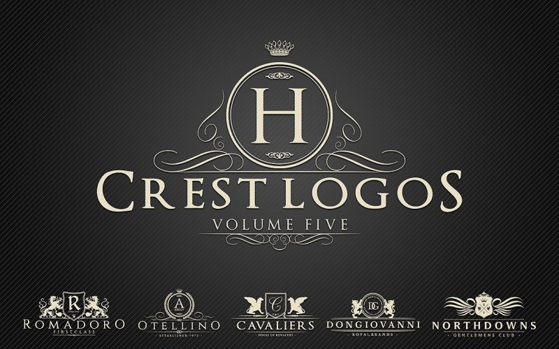 Шаблон логотипа Heraldic Crest Vol.5