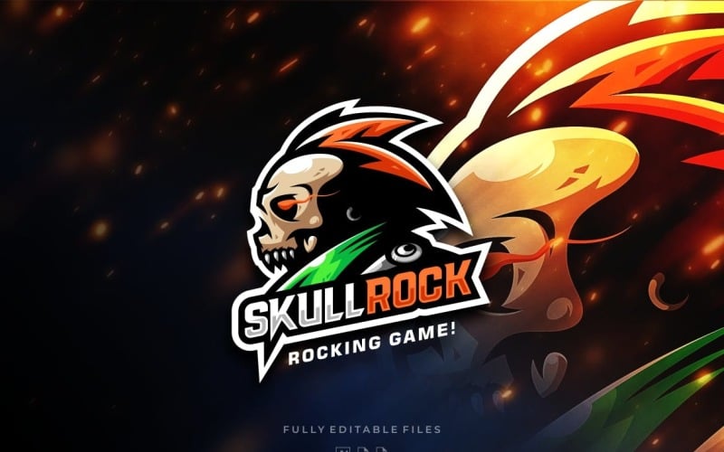 Skull Rock Gaming Logo Template #122377 - TemplateMonster