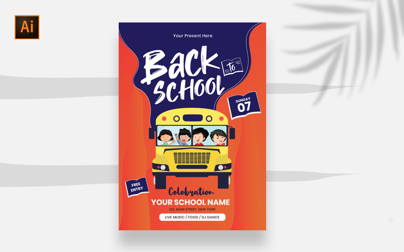Download Фирменный стиль "Back to School - Corporate Identity Template" / Back to School - Corporate Identity Template - Фирменный стиль на тему графика back,to,school,flyer,poster,template,templates,creative,modern,print,vector,graphics,clean,reopening,schools
