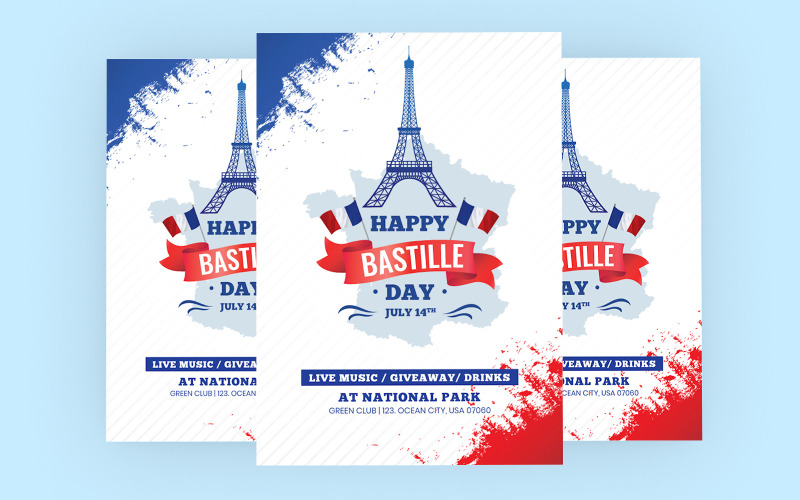 Download Фирменный стиль "Bastille Day - Corporate Identity Template" / Bastille Day - Corporate Identity Template - Фирменный стиль на тему графика bastille,day,flyer,poster,template,celebration,celebrations,national,france,14july,festival,holiday,holidays,print