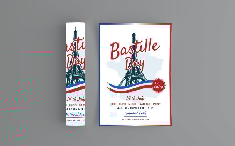 Download Фирменный стиль "Bastille Day - Corporate Identity Template" / Bastille Day - Corporate Identity Template - Фирменный стиль на тему графика bastille,day,flyer,poster,template,celebration,celebrations,national,france,14july,festival,holiday,holidays,print