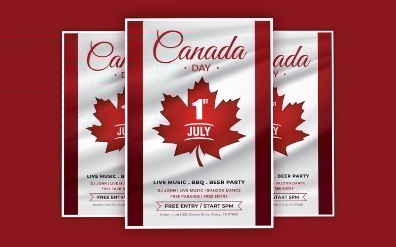 Download Фирменный стиль "Canada Day - Corporate Identity Template" / Canada Day - Corporate Identity Template - Фирменный стиль на тему графика canada,day,flyer,poster,template,templates,creative,modern,national,holiday,fedral,promotion,promotions,celebration,business