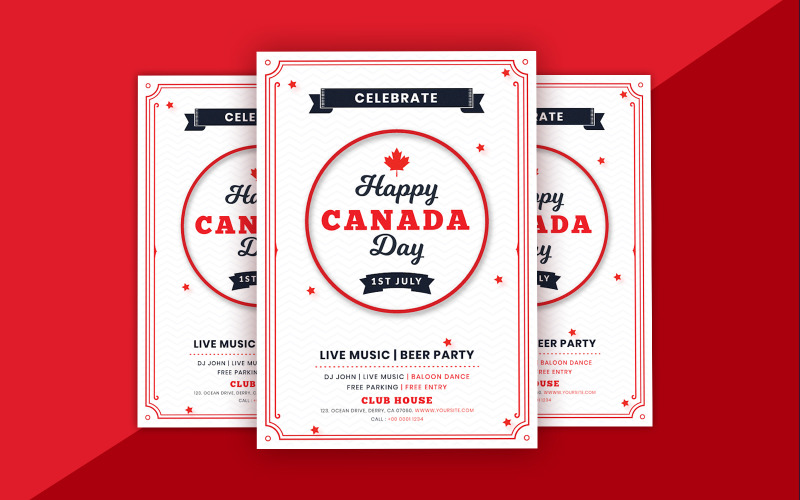 Download Фирменный стиль "Canada Day - Corporate Identity Template" / Canada Day - Corporate Identity Template - Фирменный стиль на тему графика canada,day,flyer,poster,template,templates,creative,modern,national,holiday,fedral,promotion,promotions,celebration,business