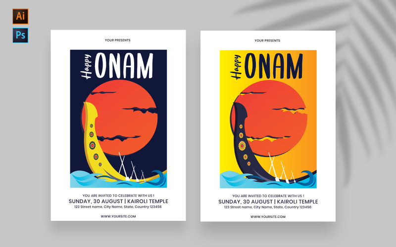 Download Фирменный стиль "Onam Festival - Corporate Identity Template" / Onam Festival - Corporate Identity Template - Фирменный стиль на тему графика onam,festival,template,flyer,poster,templates,creative,modern,kerala,india,indian,festivals,malayalis,clean,vector