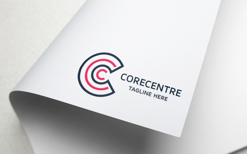 Основний центр букви C шаблон логотипу