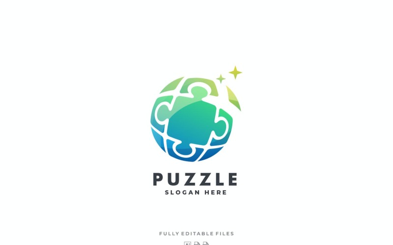 Download Шаблон логотипа "Abstract Puzzle Colorful Logo Template" / Abstract Puzzle Colorful Logo Template - Шаблон логотипа на тему графика logo,vector,template,ai,psd,eps,commercial