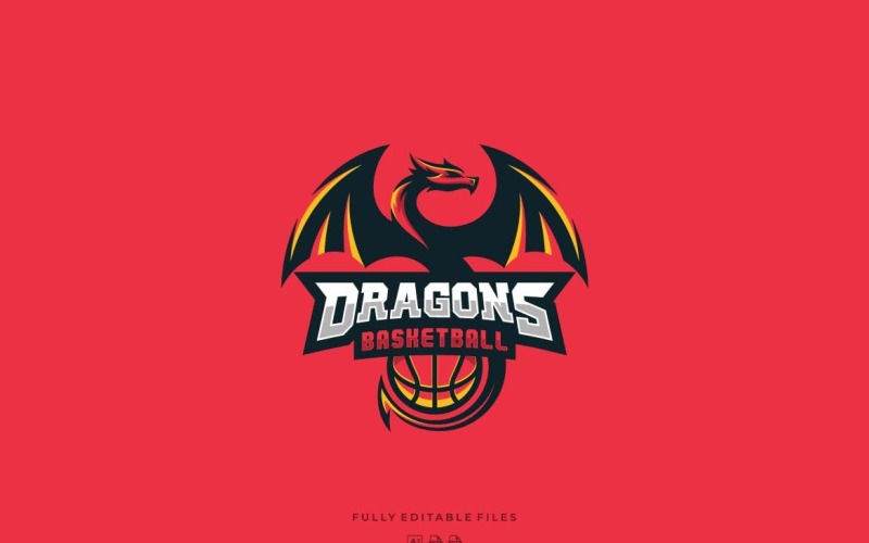 Download Шаблон логотипа "Dragon Sports and E-sports Logo Template" / Dragon Sports and E-sports Logo Template - Шаблон логотипа на тему графика logo,vector,template,ai,psd,eps,commercial