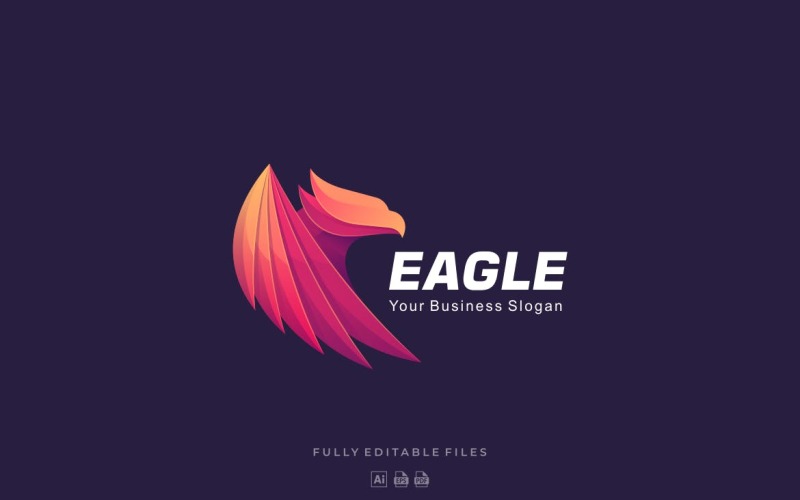 Eagle Gradient färgglada logotyp mall