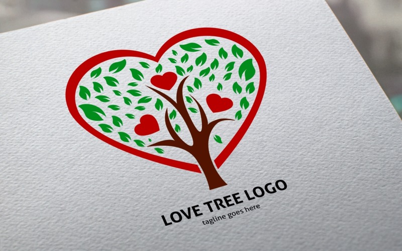 Download Шаблон логотипа "Love Tree Logo Template" / Love Tree Logo Template - Шаблон логотипа на тему графика branch,creative logo,design,eco,ecology logo,environment,food,forest,fresh,garden,grow,heart,landscape,leaf,leave,life,love,natural,organic logo,outdoors