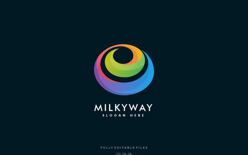Download Шаблон логотипа "Milky Way Colorful Logo Template" / Milky Way Colorful Logo Template - Шаблон логотипа на тему графика logo,vector,template,ai,eps,commercial