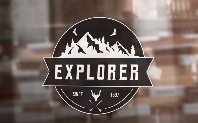 Modèle de logo d'explorateur