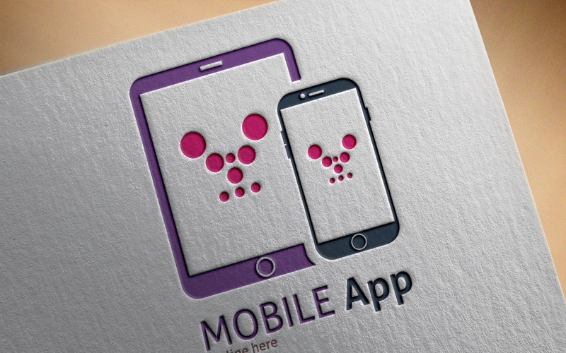 Modello di logo di app per dispositivi mobili