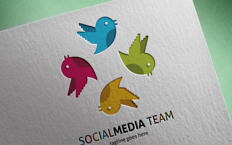 Шаблон логотипа команды социальных сетей