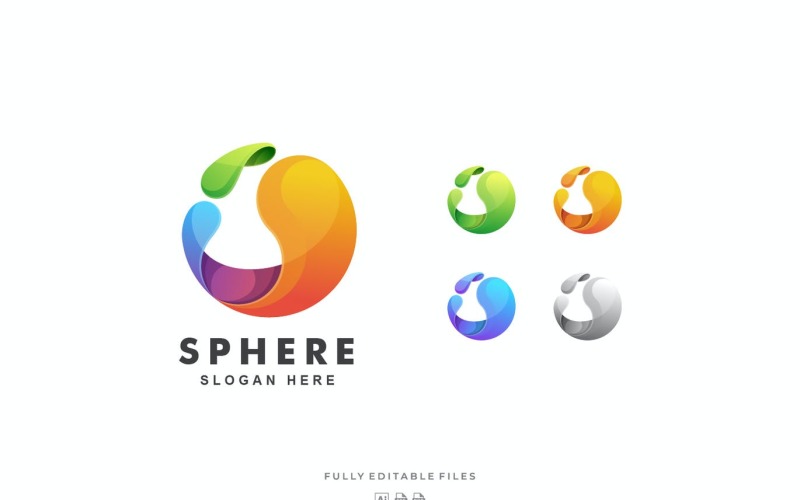 Download Шаблон логотипа "Sphere Color Gradient Logo Template" / Sphere Color Gradient Logo Template - Шаблон логотипа на тему графика logo,vector,template,ai,psd,eps,commercial