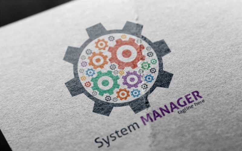 Systeembeheerder Logo sjabloon