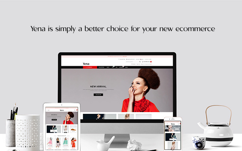Bootstrap Shopify téma Yena Fashion Store