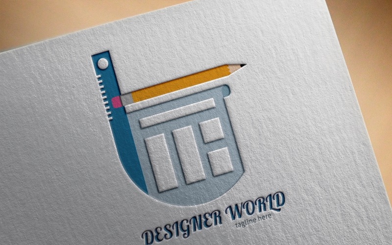 Download Шаблон логотипа "Designer World Logo Template" / Designer World Logo Template - Шаблон логотипа на тему графика brand,business,card,clean,company,corporate,creative,design,gold,identity,ilustrator,logo,logotype,minimal,modern,new ideas,orange,professional,quality,solutions