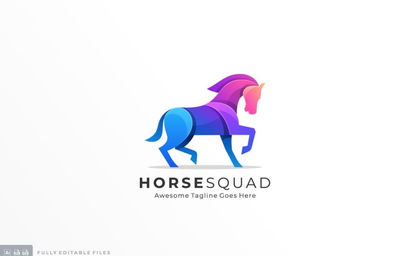 Download Шаблон логотипа "Horse Color Logo Template" / Horse Color Logo Template - Шаблон логотипа на тему графика logo,vector,template,ai,psd,eps,commercial