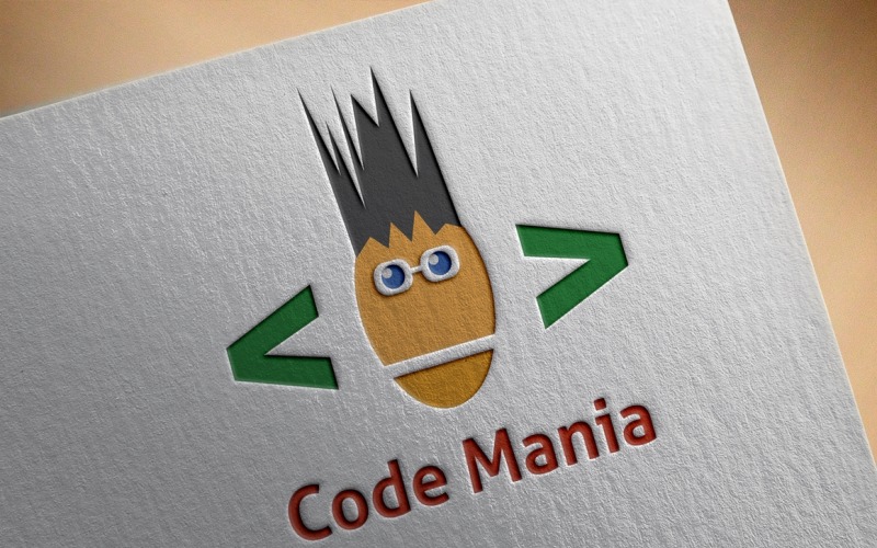 Код манія логотип шаблон