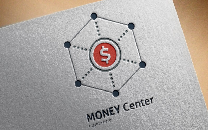 Modello di logo del centro di denaro