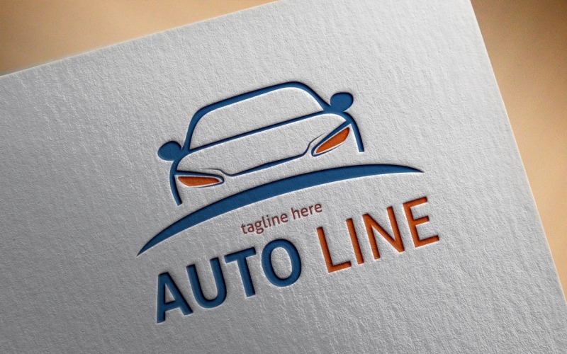 Modello di logo di linea automatica