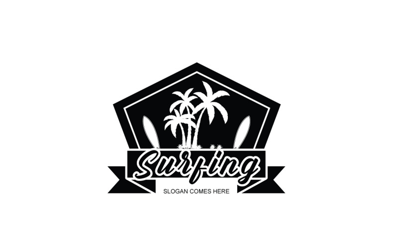 Plantilla de logotipo de surf