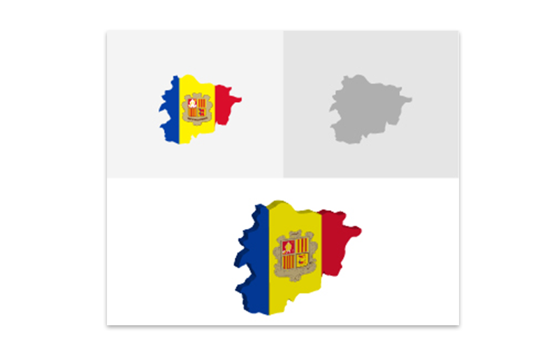 Download Vector "3D and Flat Andorra map - Vector Image" / 3D and Flat Andorra map - Vector Image - Vector на тему графика atlas,border,capitals,cartography,chart,company,countries,country,dotted map,education,geography,headquarters,infographic,infographic map,layered,map,ocean,pins,route,stripes