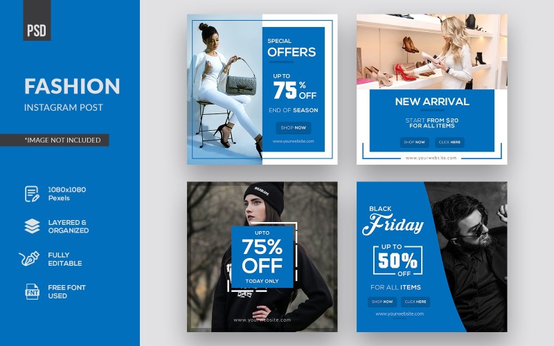 Download Шаблон для соцсетей "Fashion Instagram Post Social Media Template" / Fashion Instagram Post Social Media Template - Шаблон для соцсетей на тему графика fashion,modern,cover,creative,web banner,graphic,marketing,advertising,promotion,banner,business,web,page,sale banner,shopping,trendy,sale,social media,banner template,media
