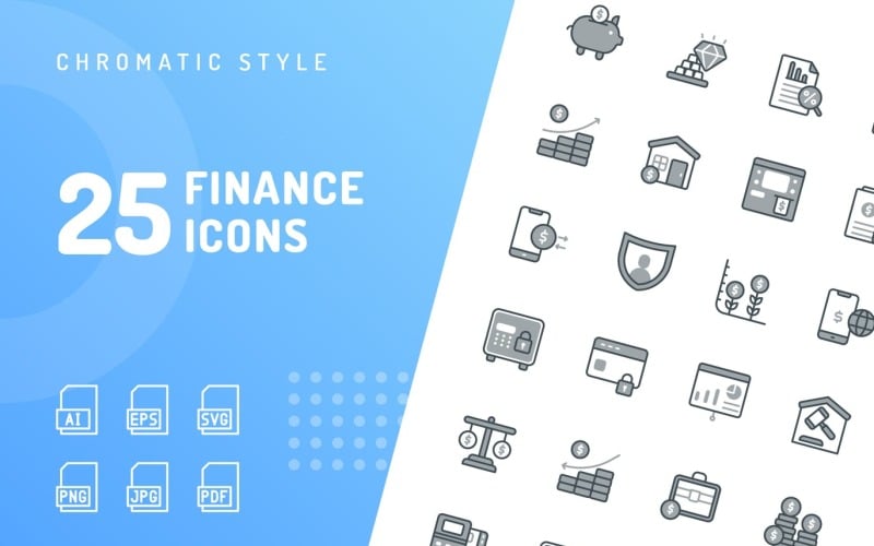Download Набор иконок "Finance Chromatic Icon Set" / Finance Chromatic Icon Set - Набор иконок на тему финансы icon,icon set,design,vector,vector set