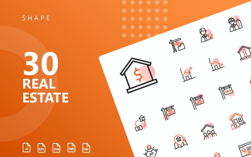 Набор иконок формы недвижимости