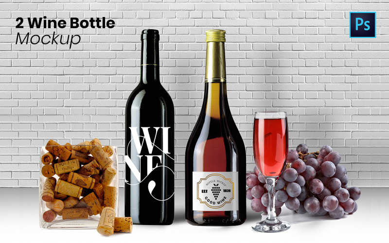 Download Мокап для продукта "Bottle Template product mockup" / Bottle Template product mockup - Мокап для продукта на тему графика white,drink,bottle,glasses,isolated,wine,alcohol,red,nobody,transparent,design,beverage,food,party,expensive,romantic,gastronomy,champaign,celebration,wooden