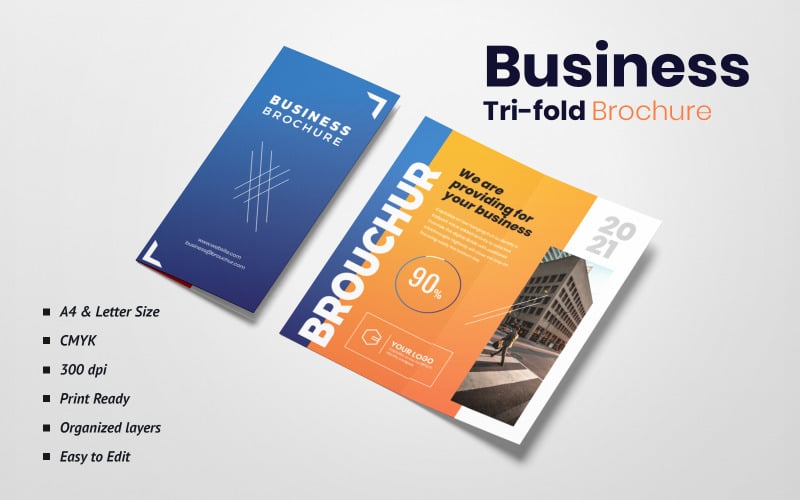 Download Фирменный стиль "Business Tri Fold - Corporate Identity Template" / Business Tri Fold - Corporate Identity Template - Фирменный стиль на тему графика template,booklet,leaflet,cover,print,blank,layout,page,design,marketing,sort,publication,flier,business,fold,poster,document,corporate,abstract,creative