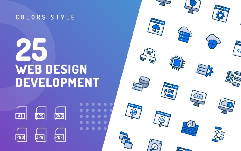 Icon-Set für die Webdesign-Entwicklung