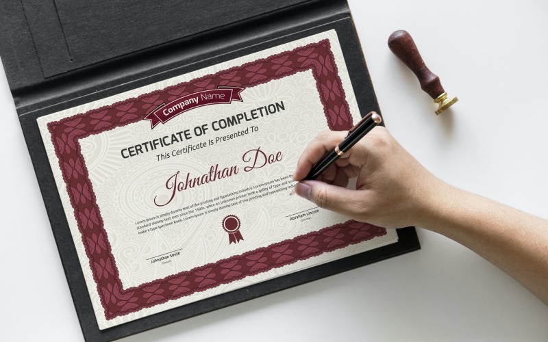Download Шаблон сертификата "Multipurpose Certificate Template" / Multipurpose Certificate Template - Шаблон сертификата на тему графика certificate,template