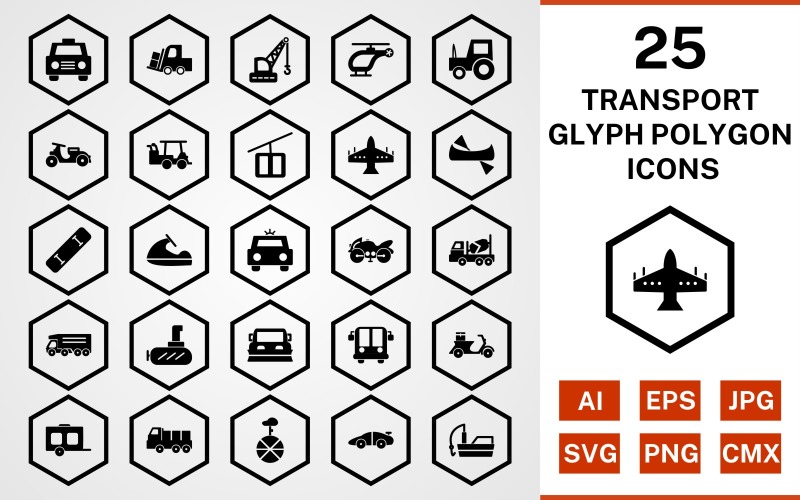 Download Набор иконок "25 Transport Glyph Polygon Icon Set" / 25 Transport Glyph Polygon Icon Set - Набор иконок на тему transport set,file,icon,icons,glyph,vector,sign,symbol,pictogram,polygon,transport,taxi,wagon,dumper,submarine,golf cart,vespa,loader,fishing boat