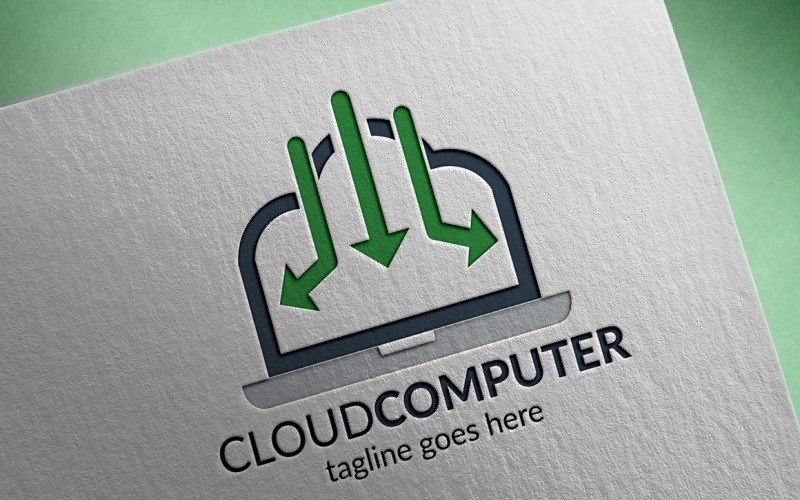 Cloud Computer Logo sjabloon