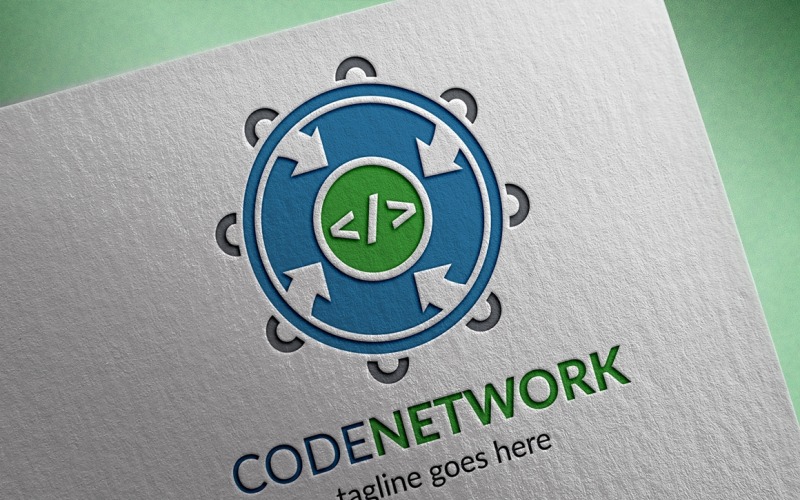 Code netwerk logo sjabloon