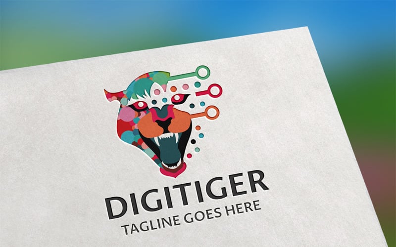 Download Шаблон логотипа "Digi Tiger Logo Template" / Digi Tiger Logo Template - Шаблон логотипа на тему графика animals,brand,business,cat,company,elegant,gym,lion,logo,mark,minimal,power,strong,tiger,tiger logo,unique,web