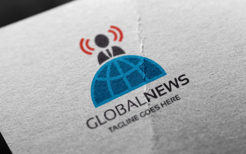 Глобальні новини логотип шаблон