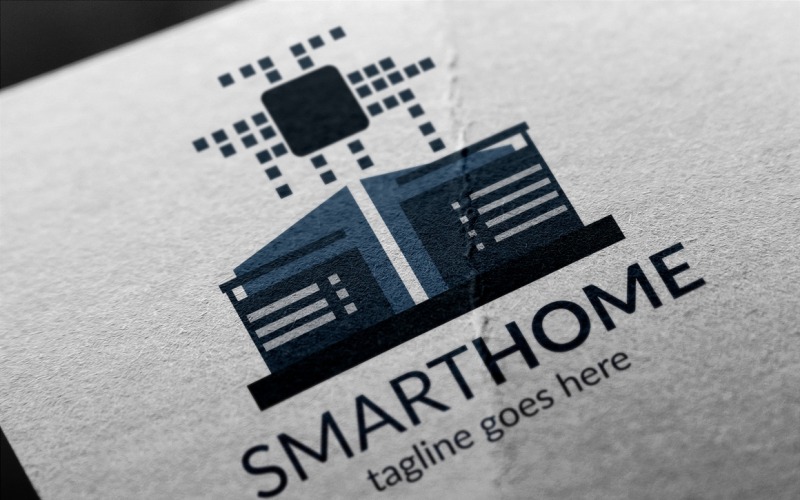 Modello di logo di casa intelligente