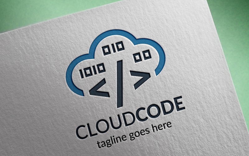 Шаблон логотипу хмарного коду